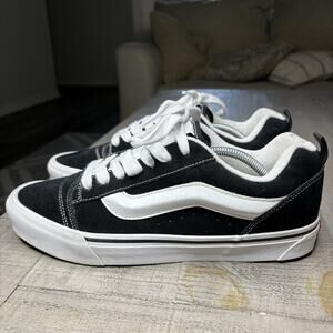 VANS Knu Skool Skate men's sneakers Low Top Suede Black Size 12
